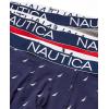 imageNautica Mens 3 Pack Cotton Stretch Boxer BriefNautica RedPlatinum GreySail Printpeacoat