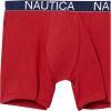 imageNautica Mens 3 Pack Cotton Stretch Boxer BriefPeacoatHeather GreyNautica Red