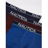 imageNautica Mens 3 Pack Cotton Stretch Boxer BriefPeacoatMonaco BlueTawny Port