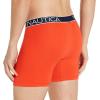 imageNautica Mens 3 Pack Cotton Stretch Boxer BriefPeacoatOrange PoppyAnchor Print Cobalt