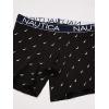 imageNautica Mens 3 Pack Cotton Stretch Boxer BriefSea CobaltAlloySail Printblack White