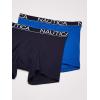 imageNautica Mens 3 Pack Cotton Stretch Boxer BriefSea CobaltPeacoatSail Printnautica Red