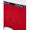 imageNautica Mens 3 Pack Cotton Stretch Boxer BriefSea CobaltPeacoatSail Printnautica Red