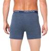 imageNautica Mens 4 Pack Heather Stretch Boxer BriefsPeacoatDutchIndigoSea Mist Heather