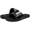 imageNautica Mens Athletic Slide Sandal Adjustable Straps Comfort SlipOn Regular ampamp Wide WidthsBlackSilver