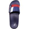 imageNautica Mens Athletic Slide Sandal Adjustable Straps Comfort SlipOn Regular ampamp Wide WidthsBower 2navyWhiteRed