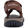 imageNautica Mens Athletic Sport Sandals  Adjustable Strap Comfortable OpenToe Hiking ampamp Walking Sandals with Cushioned SoleDark Brownbulty