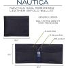 imageNautica Mens Bifold Leather Wallet  RFID Blocking  ID Window  Card Slots  Organization  Durable  StylishEmbossed Leather  Brown