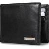 imageNautica Mens Bifold Leather Wallet  RFID Blocking  ID Window  Card Slots  Organization  Durable  StylishEnameled Logo  Black