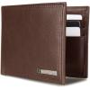 imageNautica Mens Bifold Leather Wallet  RFID Blocking  ID Window  Card Slots  Organization  Durable  StylishEnameled Logo  Brown