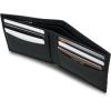 imageNautica Mens Bifold Leather Wallet  RFID Blocking  ID Window  Card Slots  Organization  Durable  StylishPerforated  Black