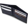 imageNautica Mens Bifold Leather Wallet  RFID Blocking  ID Window  Card Slots  Organization  Durable  StylishPerforated  Navy