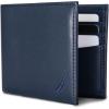 imageNautica Mens Bifold Leather Wallet  RFID Blocking  ID Window  Card Slots  Organization  Durable  Stylishmbroidered Sail  Navy