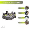 imageNautica Mens Casual Fashion Sneakers  Lightweight LaceUp Athletic Walking Shoes for Gym ampamp Tennis ComfortableGreyLime
