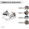 imageNautica Mens Casual Fashion Sneakers  Lightweight LaceUp Athletic Walking Shoes for Gym ampamp Tennis ComfortableWhiteBlack