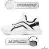 imageNautica Mens Casual Fashion Sneakers  Lightweight LaceUp Athletic Walking Shoes for Gym ampamp Tennis ComfortableWhiteBlack