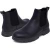 imageNautica Mens Chelsea Boot SlipOn Dress Ankle Shoe Chukka Desert BootsWuzerBlack Smooth