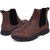 imageNautica Mens Chelsea Boot SlipOn Dress Ankle Shoe Chukka Desert BootsWuzerBrown Smooth