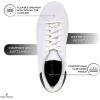 imageNautica Mens Classic LaceUp Low Top Fashion Sneaker Loafer  Stylish and Comfortable Casual ShoeWhite Black
