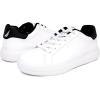 imageNautica Mens Classic LaceUp Low Top Fashion Sneaker Loafer  Stylish and Comfortable Casual ShoeWhite Black