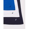 imageNautica Mens Cotton Crew Neck 3Pack TShirtPeacoatCobaltWhite