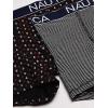imageNautica Mens Cotton Stretch 4 Pack Boxer BriefsBlackHeather GreyStripe 2Anchor Print