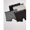 imageNautica Mens Cotton Stretch 4 Pack Boxer BriefsBlackHeather GreyStripe 2Anchor Print