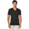 imageNautica Mens Cotton VNeck 3Pack TShirtNew WhiteBlackHeather Grey