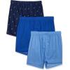 imageNautica Mens Cotton Woven 3 Pack BoxerAero BlueSea CobaltSailspeacoat