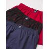 imageNautica Mens Cotton Woven 3 Pack BoxerNautica RedPeacoatLobsterblack