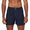 imageNautica Mens Cotton Woven 3 Pack BoxerPeacoatAero BlueAnchor