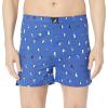 imageNautica Mens Cotton Woven 3 Pack BoxerPeacoatCoastal SkyPenguinsocean Lapis