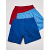 imageNautica Mens Cotton Woven 3 Pack BoxerSea CobaltNautica RedLobster Aero Blue