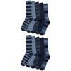 imageNautica Mens Crew Socks  10 Pack Breathable Moisture Wicking Cushioned Athletic Work and Dress Socks for Men Sizes 6125Assorted