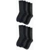 imageNautica Mens Crew Socks  10 Pack Breathable Moisture Wicking Cushioned Athletic Work and Dress Socks for Men Sizes 6125Blackgray