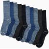 imageNautica Mens Crew Socks  10 Pack Breathable Moisture Wicking Cushioned Athletic Work and Dress Socks for Men Sizes 6125Blue Assorted