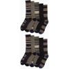 imageNautica Mens Crew Socks  10 Pack Breathable Moisture Wicking Cushioned Athletic Work and Dress Socks for Men Sizes 6125Brownnavy