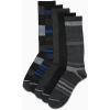 imageNautica Mens Crew Socks  5 Pack Breathable Moisture Wicking Cushioned Athletic Work and Dress Socks for Men Sizes 6125BlackBlue