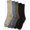 imageNautica Mens Crew Socks  5 Pack Breathable Moisture Wicking Cushioned Athletic Work and Dress Socks for Men Sizes 6125BrownKhaki