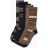 imageNautica Mens Crew Socks  5 Pack Breathable Moisture Wicking Cushioned Athletic Work and Dress Socks for Men Sizes 6125BrownNavy