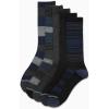 imageNautica Mens Crew Socks  5 Pack Breathable Moisture Wicking Cushioned Athletic Work and Dress Socks for Men Sizes 6125GreyBlack Stripes
