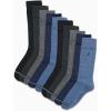 imageNautica Mens Dress Socks  10 Pack Breathable Stretch Crew Socks for Men for Work Business and Formal Wear Sizes 6125BlueGrey Rib