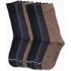imageNautica Mens Dress Socks  10 Pack Breathable Stretch Crew Socks for Men for Work Business and Formal Wear Sizes 6125BrownBlue Assorted Rib