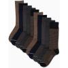 imageNautica Mens Dress Socks  10 Pack Breathable Stretch Crew Socks for Men for Work Business and Formal Wear Sizes 6125BrownGrey Assorted