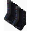 imageNautica Mens Dress Socks  10 Pack Breathable Stretch CrewLength Work Socks for Men for Business Formal Wear Sizes 6125BlackGrey Print