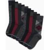 imageNautica Mens Dress Socks  10 Pack Breathable Stretch CrewLength Work Socks for Men for Business Formal Wear Sizes 6125Dark Grey ArgyleDot