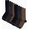 imageNautica Mens Dress Socks  10 Pack Breathable Stretch CrewLength Work Socks for Men for Business Formal Wear Sizes 6125Dot Assorted
