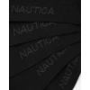imageNautica Mens Dress Socks  5 Pack Breathable Comfort Stretch CrewLength Work Socks for Men for Business Formal Wear 6125Black Flat Knit