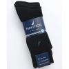 imageNautica Mens Dress Socks  5 Pack Breathable Comfort Stretch CrewLength Work Socks for Men for Business Formal Wear 6125Black Logo