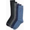 imageNautica Mens Dress Socks  5 Pack Breathable Comfort Stretch CrewLength Work Socks for Men for Business Formal Wear 6125BlueGrey Rib